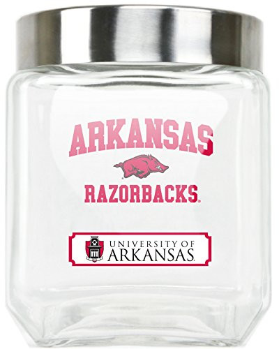 NCAA Arkansas Razorbacks Glass Canister, Medium