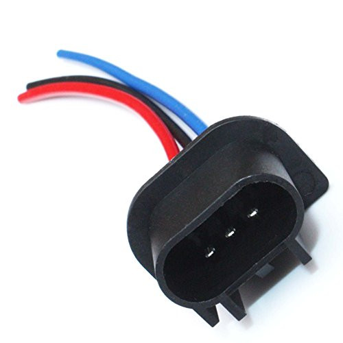 BYOPTO 2 Pcs H13 9008 Male Nylon Car Auto Truck HeadLight FOG Brake Turn Signal Light Bulb Socket Holder Replacement Connector Wire Harness