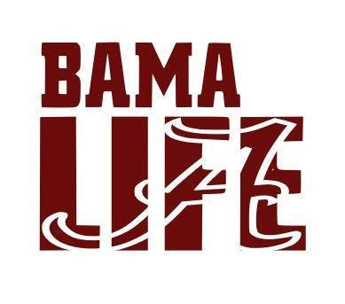 EricauBird Decal-Sticker Bama Life, University of Alabama - Vinyl Decal for Car,Truck Window Easy to Attach and Remove
