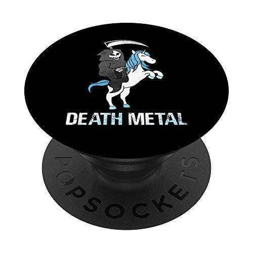 Death Metal Reaper Death Metal Rocker Heavy Metal Unicorn PopSockets PopGrip Swappable Grip for Phones  and  Tablets