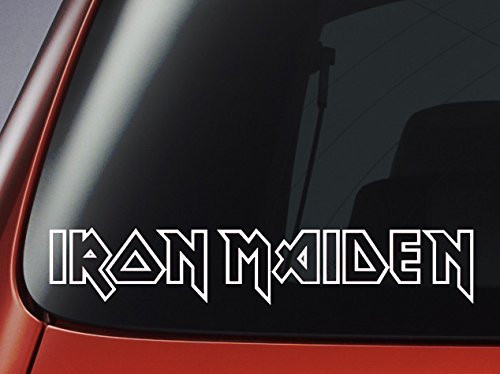 YWS Vinyl Stickers Decals - Iron Maiden Logo - Stickers Laptop Car Truck Window Bumper Decor Notebook SMA4333