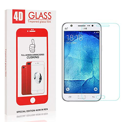 CUSKING Screen Protector for Galaxy J7 2015, 9H Hardness Screen Protector for Samsung Galaxy J7 2015, Tempered Glass, Bubble Free, 99.99 percent Clarity, 4 Pack