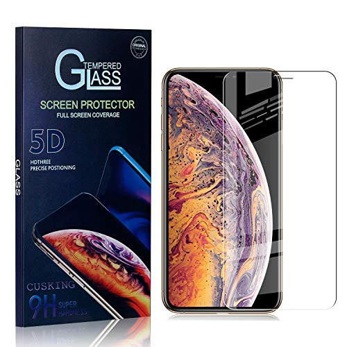 CUSKING Screen Protector for iPhone 11 Pro Max, Tempered Glass Screen Protector Film for iPhone 11 Pro Max, Bubble Free, 9H Hardness Anti Fingerprint, 4 Pack