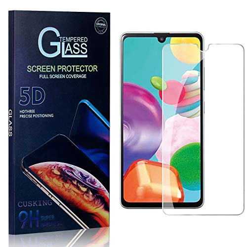 CUSKING Screen Protector for Galaxy A41, Tempered Glass Screen Protector Film for Samsung Galaxy A41, Bubble Free, 9H Hardness Anti Fingerprint, 4 Pack