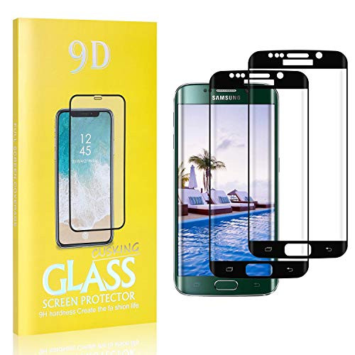 Screen Protector for Galaxy S7 Edge, CUSKING Bubble Free Screen Protector for Samsung Galaxy S7 Edge, Tempered Glass, Shock Absorbent, 9H Hardness, 2 Pack