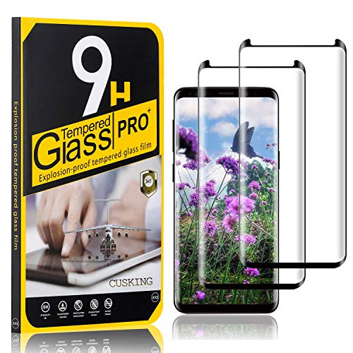9H Screen Protector Compatible with Galaxy S9, CUSKING Tempered Glass Screen Protector for Samsung Galaxy S9, Anti Scratch, High Transparency, 2 Pack