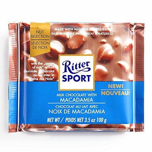 Ritter Sport Milk Chocolate with Macadamia Nuts 3.5 oz each 2 Items Per Order, not per case