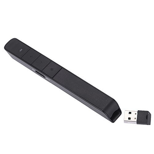 KKmoon 2.4Ghz Wireless PowerPoint Presenter Remote PPT Control Pointer Clicker Presentation Pen with USB Receiver