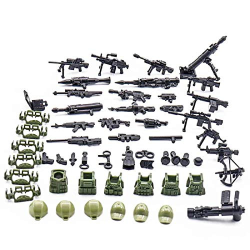 Lingxuinfo Weapons Pack, Military Army Weapons and Accessories Set Building Block Toy - Compatible with Major Brand - Heavy Weapons Lingxuinfo Weapons Pack, Military Army Weapons and Accessories Set Building Block Toy - Compatible with Major Brand - Heavy Weapons