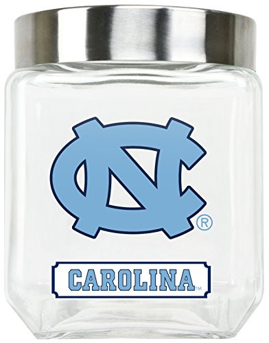 NCAA North Carolina Tar Heels Glass Canister, Large
