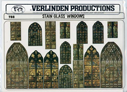 Verlinden 135 148 172 Stain Glass Windows Diorama Accessory 788