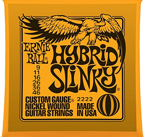 Ernie Ball 2222 Hybrid Slinky Nickel Wound Set Electric Guitar Strings - 2 PACK Ernie Ball 2222 Hybrid Slinky Nickel Wound Set Electric Guitar Strings - 2 PACK