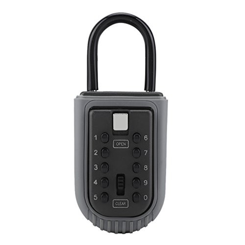 Key Lock Box, Solid Compact Outdoor Wall Hanging Safe Security Keys Storage Box Holder Combination Lockbox with Code for House Key Storage Combo Door Locker House Keys Car Keys