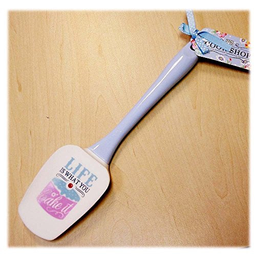 Cook Shop 207000007"Life is what you bake it" Spatula, Pale Blue Pastel