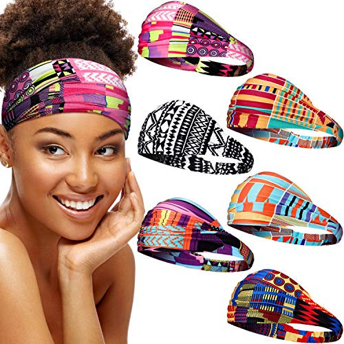 6 Pieces African Headband Boho Print Headband Yoga Sports Workout Hairband Elastic Twisted Knot Turban Headwrap for Women Girls Hair Accessories Bohemia Prints 6 Pieces African Headband Boho Print Headband Yoga Sports Workout Hairband Elastic Twisted Knot Turban Headwrap for Women Girls Hair Accessories Bohemia Prints
