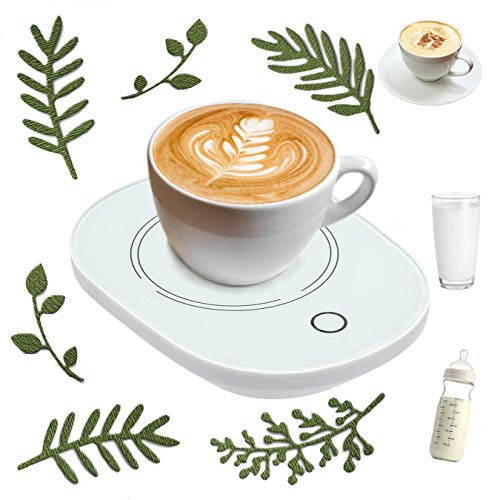 Coffee Warmer for Desk Office Home Cup Warmer with Automatic Shut Off Beverage Warmers Plate Electric Gravity Smart Coffee Mug Warmer for Coffee Milk Candle Tea Heating Keep Up to 131?/55? White