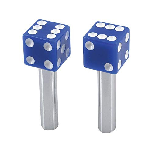 MACs Auto Parts 58-12886 Door Lock Knobs - Blue Dice