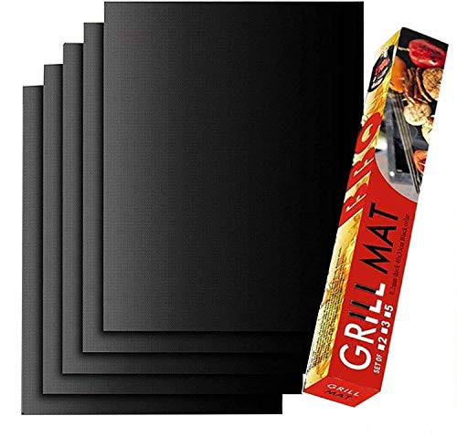 Non-Stick Grill Mat, Reusable BBQ Mat, Heavy Duty, Easy to Clean, Works On Gas, Charcoal, Electric Grill and More, 15.75x13 inch Non-Stick Grill Mat, Reusable BBQ Mat, Heavy Duty, Easy to Clean, Works On Gas, Charcoal, Electric Grill and More, 15.75x13 inch