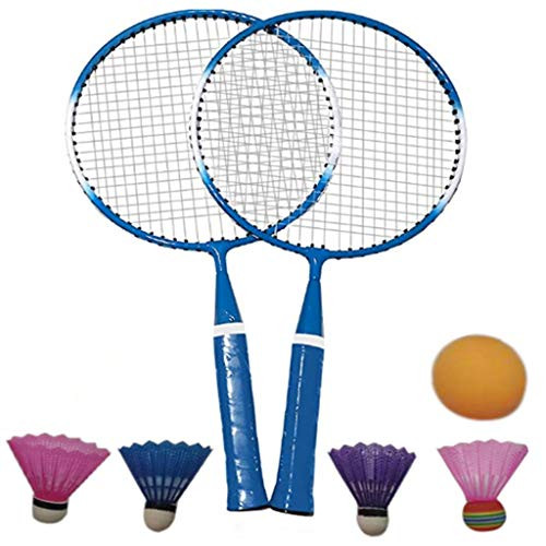 FeiFei66 Children Badminton Set, Portable Outdoor Badminton Combination Set Badminton System, Suitable for Family Playing Lawn Or Beach Game Set BU