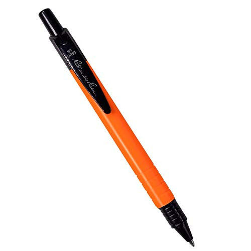 Rite in the Rain Weatherproof Durable Clicker Pen - Black Ink No. OR93, Orange