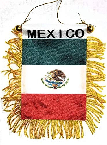 Bandera de Mexico para el coche, las camionetas, las furgonetas, el autobUs, trabajos en cualquier automóvil, espejo de rearview o cualquier ventana