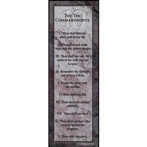 Ten Commandments Stone Heavy Paper Bookmarks - Pkg. of 12