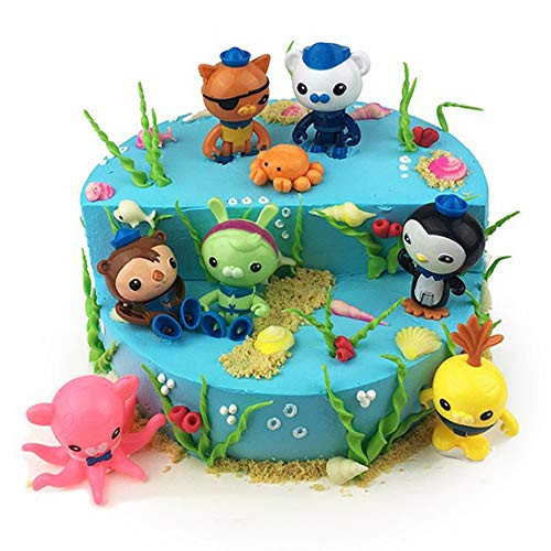 8pcs Octonauts cake topper, mini Octonauts character birthday cake topper, Octonauts cake decoration for kids birthday baby shower
