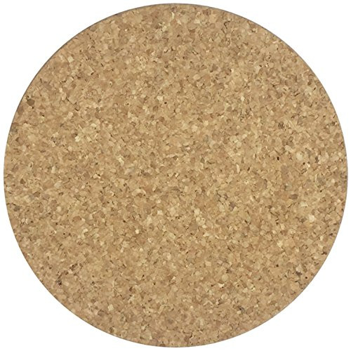 XL Coasters Round Cork Drink Coaster Set (6 Inch, Set of 2) Oversized cork drink coasters that absorb water and liquids USA