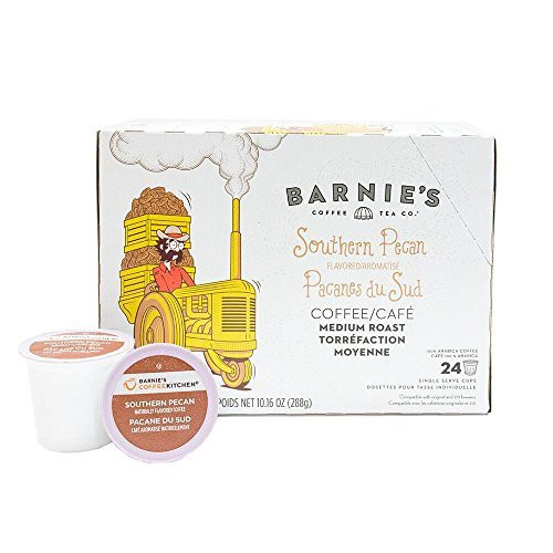 Barnie's Coffee & Tea Southern Pecan Single Serve Coffee, K Cups for Keurig Brewers, Medium Roast, Arabica Coffee Beans, Box of 24 Single Serve Cups
