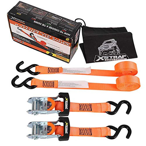 XSTRAP Ratchet Tie Down Straps 2PK 3000LBS 1-1/16'' x 10ft