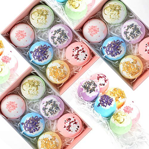 Natural Bath Bombs Gift Set Dry Skin Moisturize , Bubble  and  Spa Bath Bombs for Women Relaxing Prefect Gifts for Birthday Christmas Valentines Day Gifts for Her Natural Bath Bombs Gift Set Dry Skin Moisturize , Bubble  and  Spa Bath Bombs for Women Relaxing Prefect Gifts for Birthday Christmas Valentines Day Gifts for Her