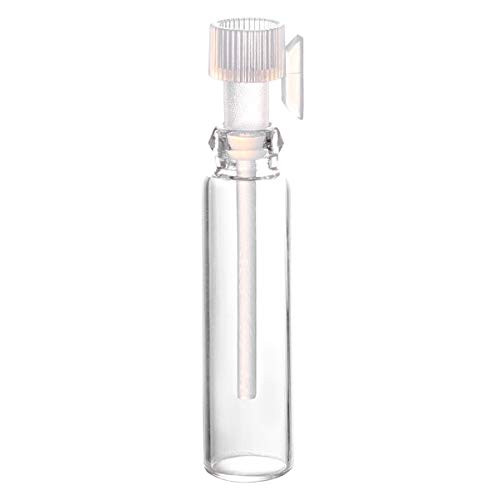 ARTIBETTER 100pcs Perfume Samples Mini Bottles Empty Glass Vials Dropper Bottle for Travel Refillable Portable Perfume Glass Containers 1ml Transparent