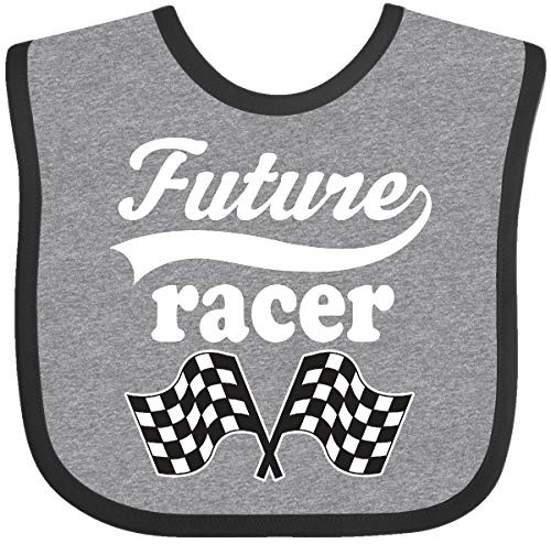Inktastic Future Racer Car Racing Baby Bib Heather and Black 2c401 Inktastic Future Racer Car Racing Baby Bib Heather and Black 2c401