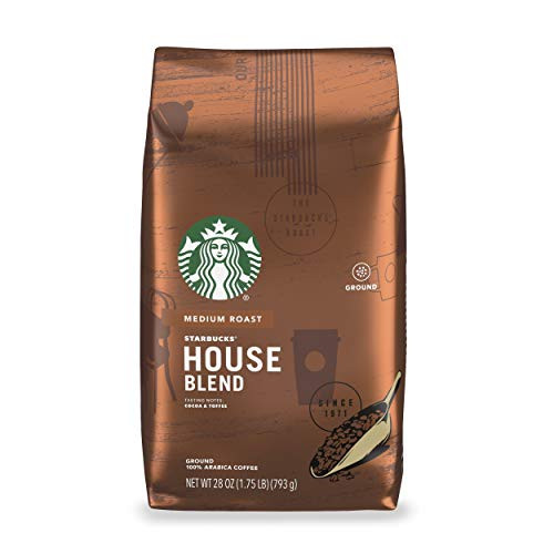 Starbucks Medium Roast Ground Coffee House Blend 100 percent Arabica 1 bag 28 oz. Starbucks Medium Roast Ground Coffee House Blend 100 percent Arabica 1 bag 28 oz.