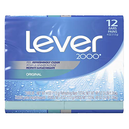 Lever 2000 Bar Soap, Original, 4 oz, 12 Bar