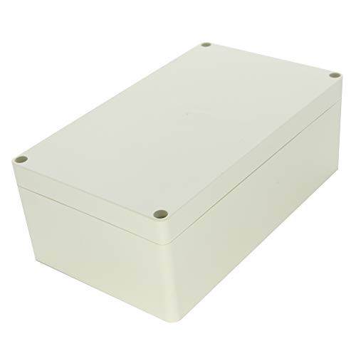 Fielect 7.87inch  x 4.72inch  x 2.95inch  Waterproof Junction Box Electronic Project Box ABS Plastic IP65 Junction Project Box Project Enclosure Case Universal Electrical Project Enclosure, Gray