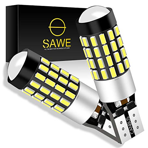 SAWE 921 912 LED Backup Light Bulbs Extremely Bright 3014 54-SMD 1100 lumens Chipsets LED Bulbs with Projector T15 906 W16W For Back Up Reverse Lights 6000K White