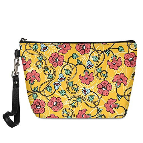 Xhuibop Flower Small Makeup Bag for Purse Travel Cosmetic Pouch for Women Makeup Case Teens Pencil Pouch Clutch Zipper Cosmetic Bag with Wristle Xhuibop Flower Small Makeup Bag for Purse Travel Cosmetic Pouch for Women Makeup Case Teens Pencil Pouch Clutch Zipper Cosmetic Bag with Wristle