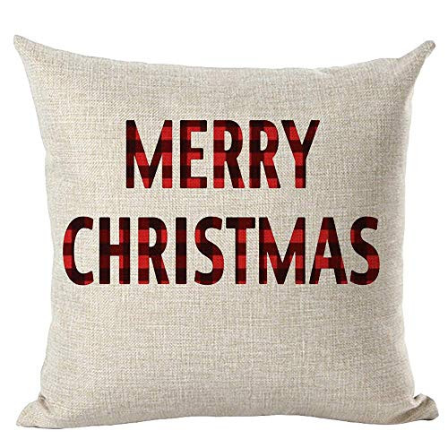 Sonernt Decorative Pillowcases Christmas Red Plaid Cotton Linen Throw Pillow Covers Cases Home Decor Sofa Cushion Cover 20x20 Inch Sonernt Decorative Pillowcases Christmas Red Plaid Cotton Linen Throw Pillow Covers Cases Home Decor Sofa Cushion Cover 20x20 Inch