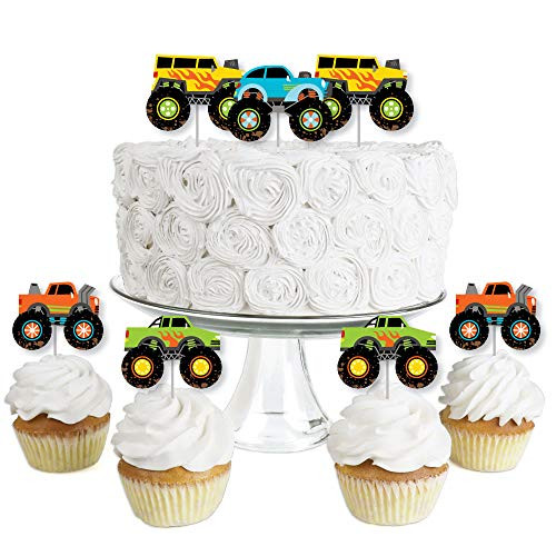 Big Dot of Happiness Smash and Crash - Monster Truck - Dessert Cupcake Toppers - Boy Birthday Party Clear Treat Picks - Set of 24 Big Dot of Happiness Smash and Crash - Monster Truck - Dessert Cupcake Toppers - Boy Birthday Party Clear Treat Picks - Set of 24