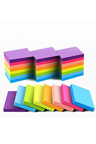 Sticky Notes 1.5x2 Inches,48 Pads, Bright Colors Self-Stick Pads,75 Sheets/Pad