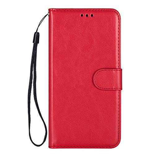 Leather Cover Compatible with iPhone XR, Kickstand Card Holders Extra-Shockproof red Wallet Case for iPhone XR