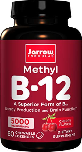 Jarrow Formulas Methylcobalamin Methyl B12, Supports Brain Cells, 5000 mcg, 60 Lozenges