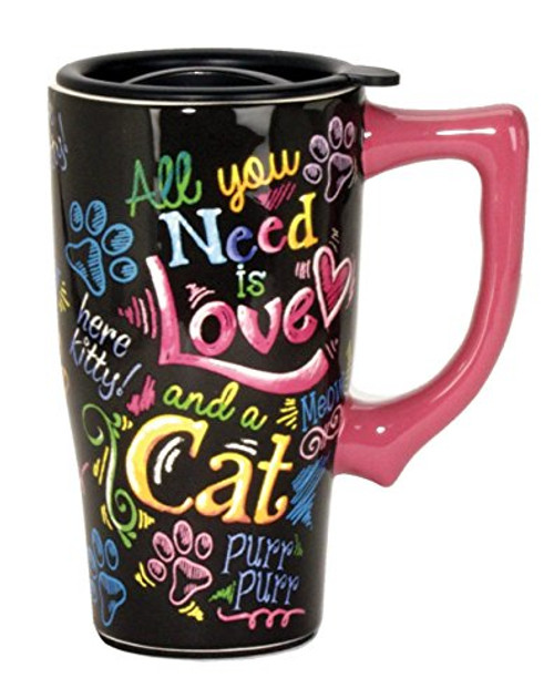 Spoontiques Cat Travel Mug, Multicolor