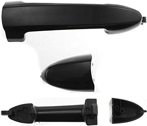 Exterior Front Door Handle Compatible with FORD ESCAPE 2001-2012/MARINER 2005-2011 RH Smooth Black Rear LH/RH