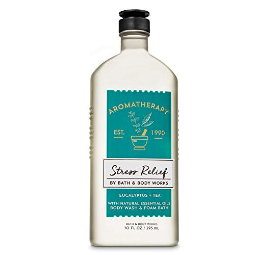Bath and Body Works Aromatherapy Stress Relief Eucalytus Tea with Natural Essential Oils Body Wash  and  Foam Bath 10 fl oz / 296 mL