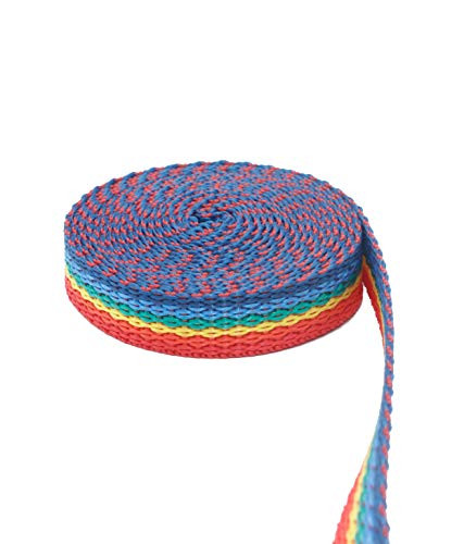 5/8 Inch Polypropylene Webbing 10 Yards Heavy Weight - 5/8inch  Strap - Webbing Plus Rainbow
