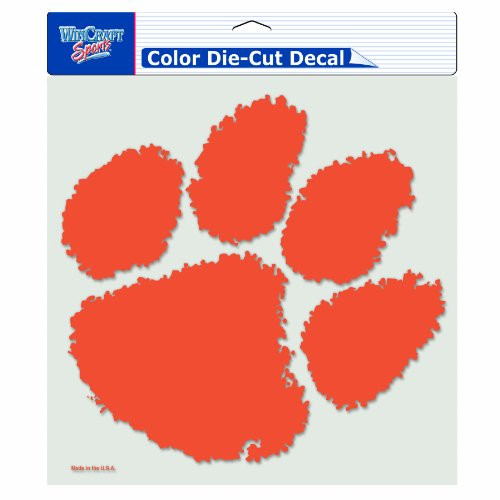 NCAA Clemson Tigers 8-by-8 Inch Diecut Colored Decal