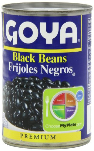 Goya Black Beans - Frijoles Negros 15.5 Oz Pack of 6