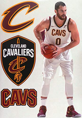 Kevin Love FATHEAD Cleveland Cavaliers Logo Set Official NBA Vinyl Wall Graphics 16inch  INCH